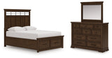Taffenbrook Panel Storage Bed, Dresser and Mirror