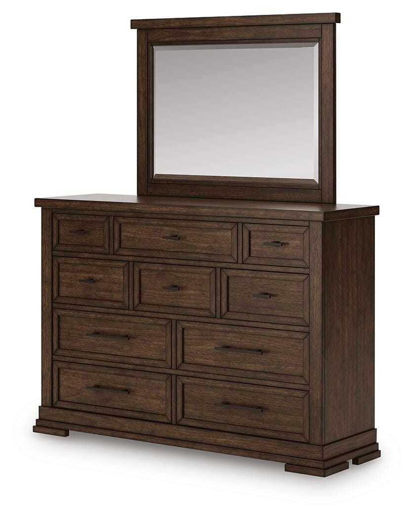 Taffenbrook Panel Storage Bed, Dresser and Mirror