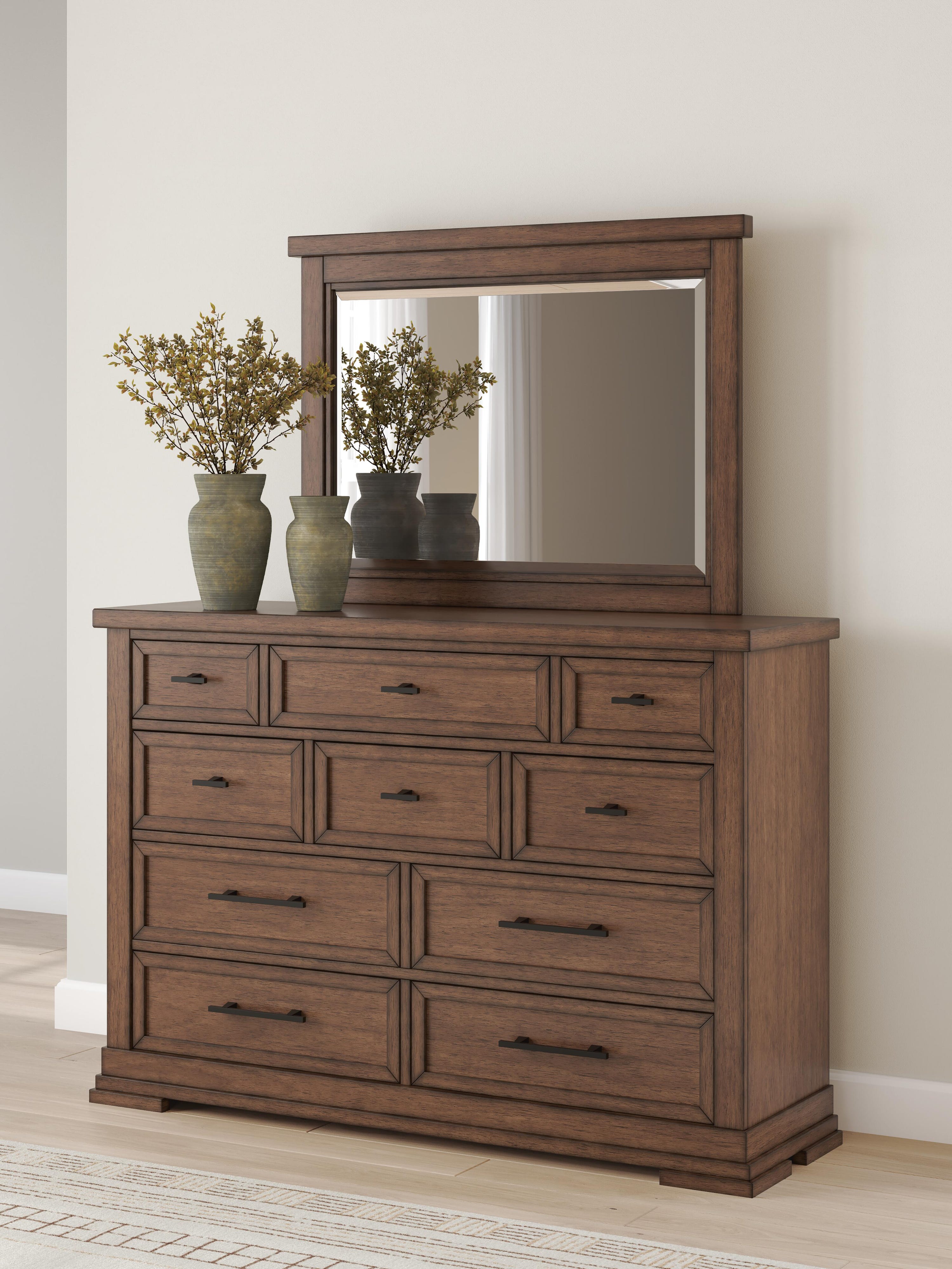 Taffenbrook Panel Storage Bed, Dresser and Mirror