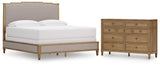 Sharlance Upholstered Panel Bed and Dresser