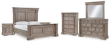 Blairhurst Panel Bed with Mirrored Dresser, Chest and 2 Nightstands
