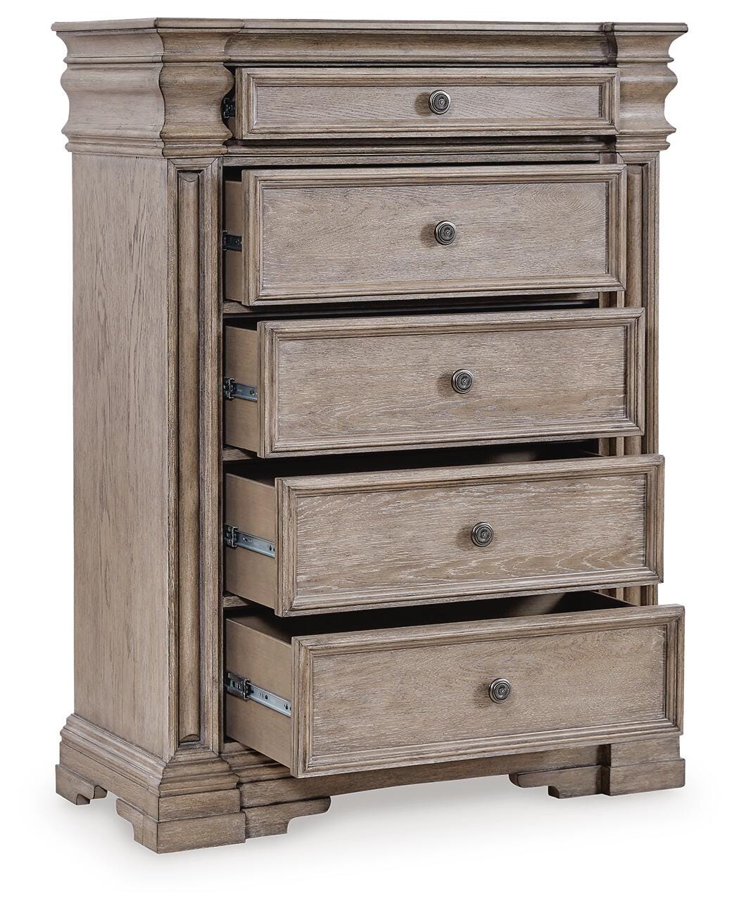 Blairhurst Panel Bed, Dresser, Mirror, 2 Chests and Nightstand