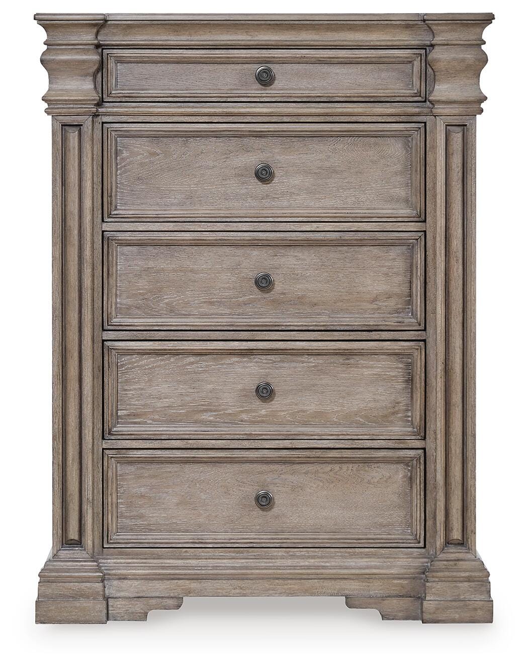 Blairhurst Panel Bed, Dresser, Mirror, 2 Chests and Nightstand