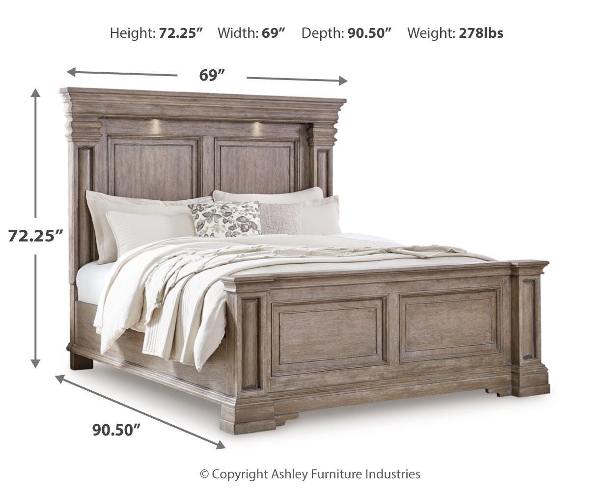 Blairhurst Panel Bed, Dresser, Mirror, 2 Chests and Nightstand