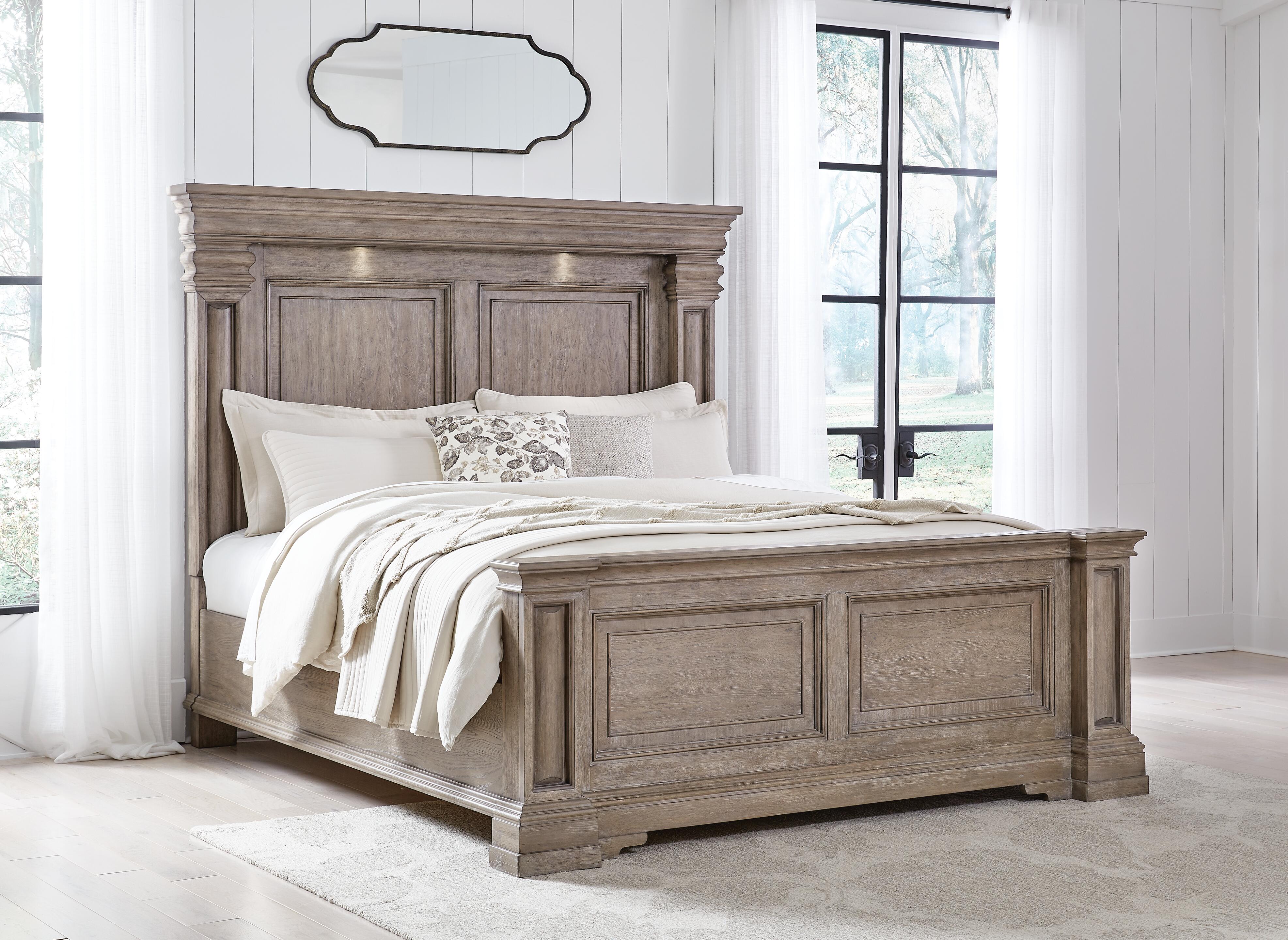 Blairhurst Panel Bed with Mirrored Dresser and Nightstand
