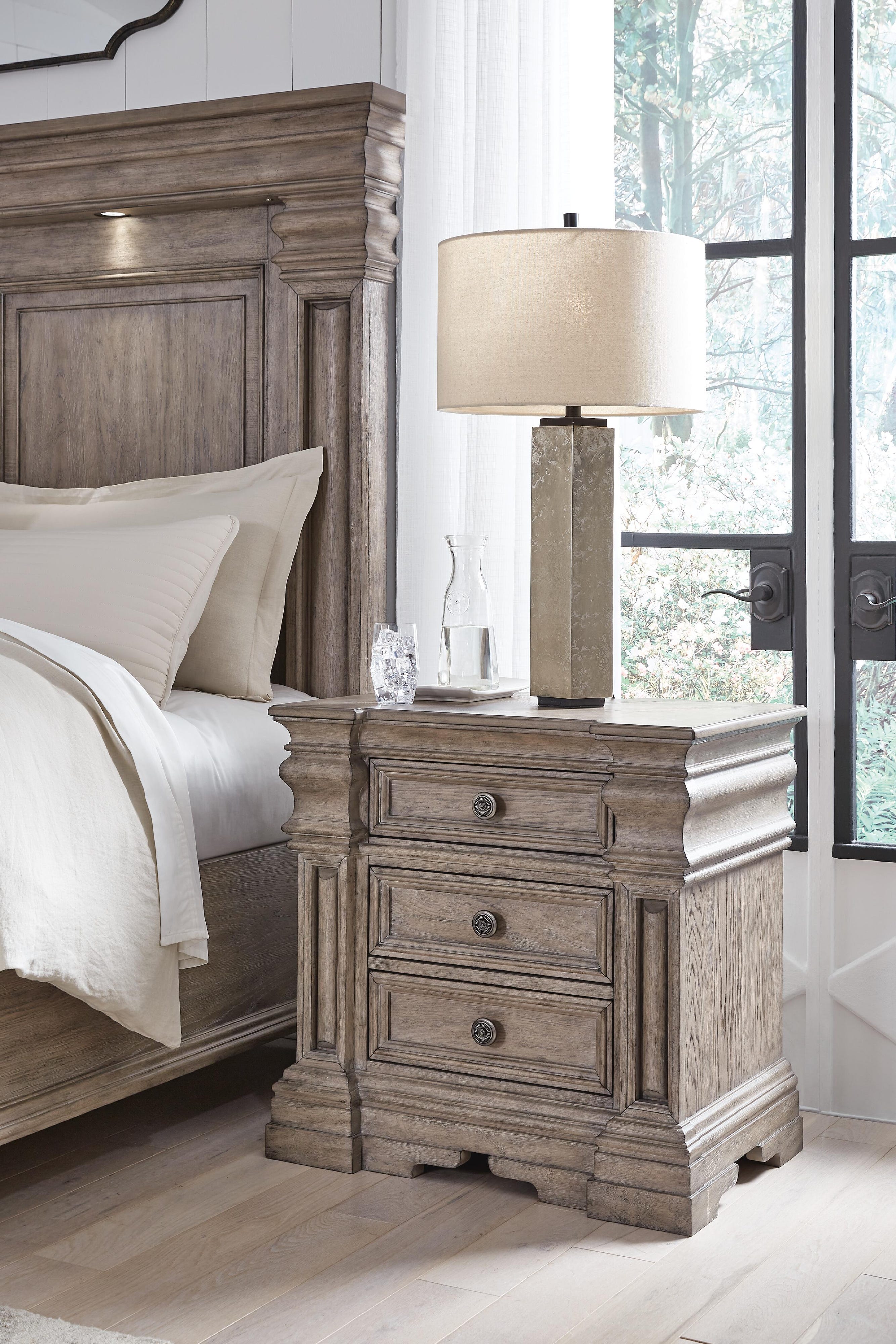 Blairhurst Panel Bed, Dresser, Mirror, 2 Chests and Nightstand