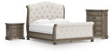 Ardenfield Sleigh Bed, Chest and Nightstand