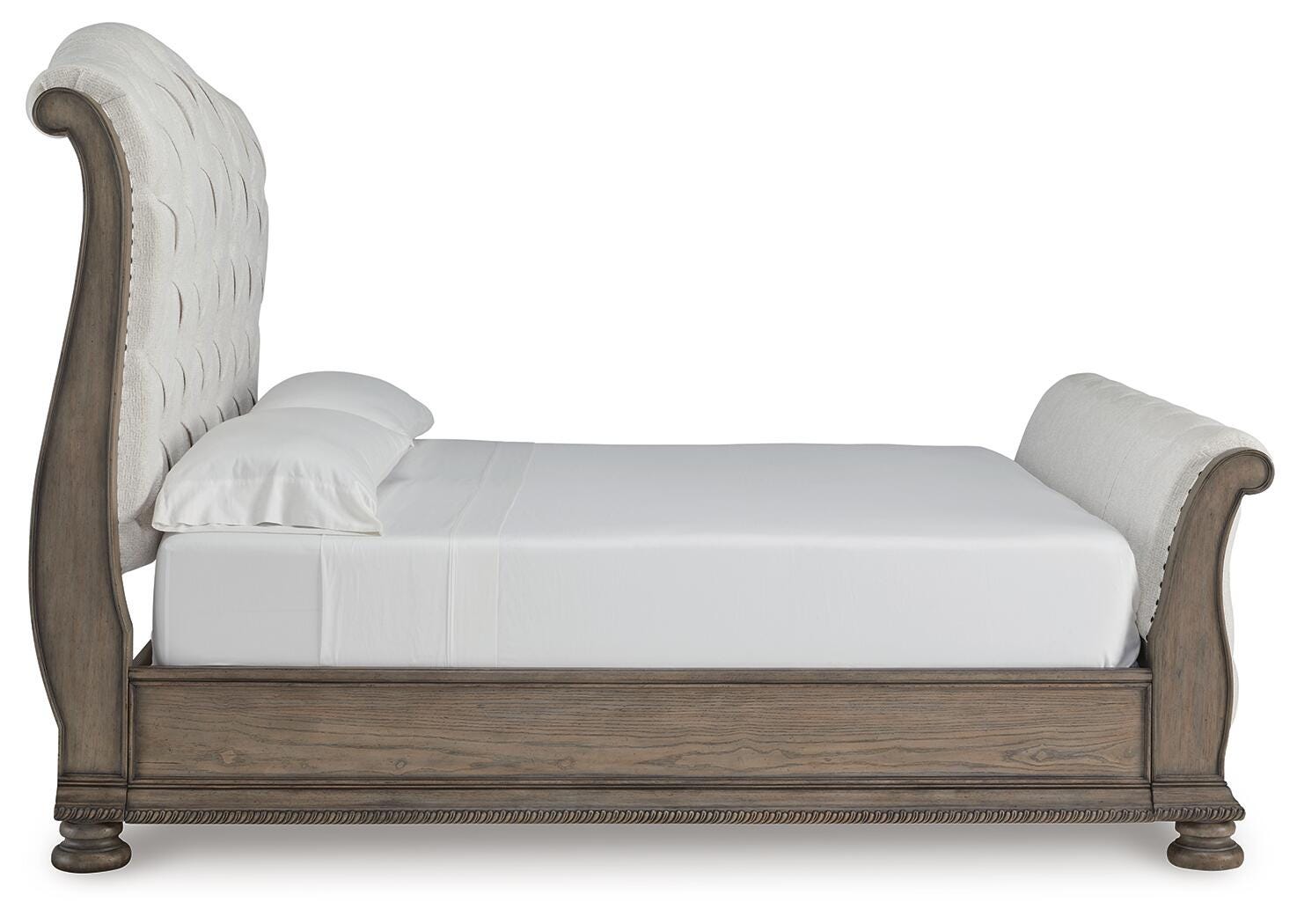 Ardenfield Upholstered Sleigh Bed and Dresser