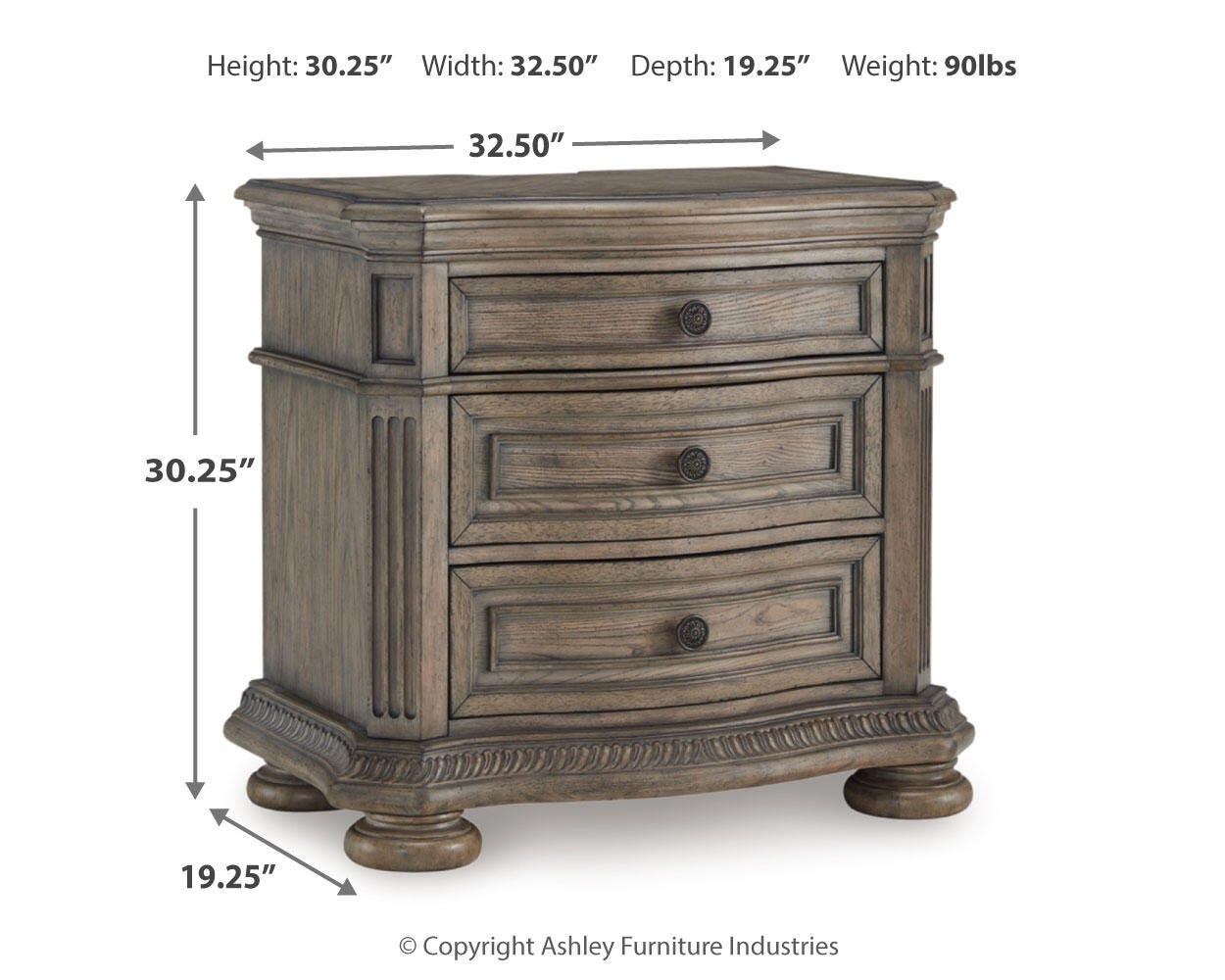Ardenfield Upholstered Sleigh Bed, Dresser, Mirror and 2 Nightstands