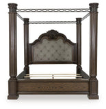 Maylee Canopy Bed, Dresser, Mirror, Chest and 2 Nightstands