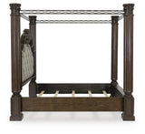 Maylee Canopy Bed, Dresser, Mirror and Chest