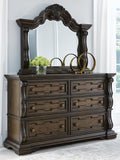 Maylee Panel Bed, Dresser, Mirror, Chest and 2 Nightstands