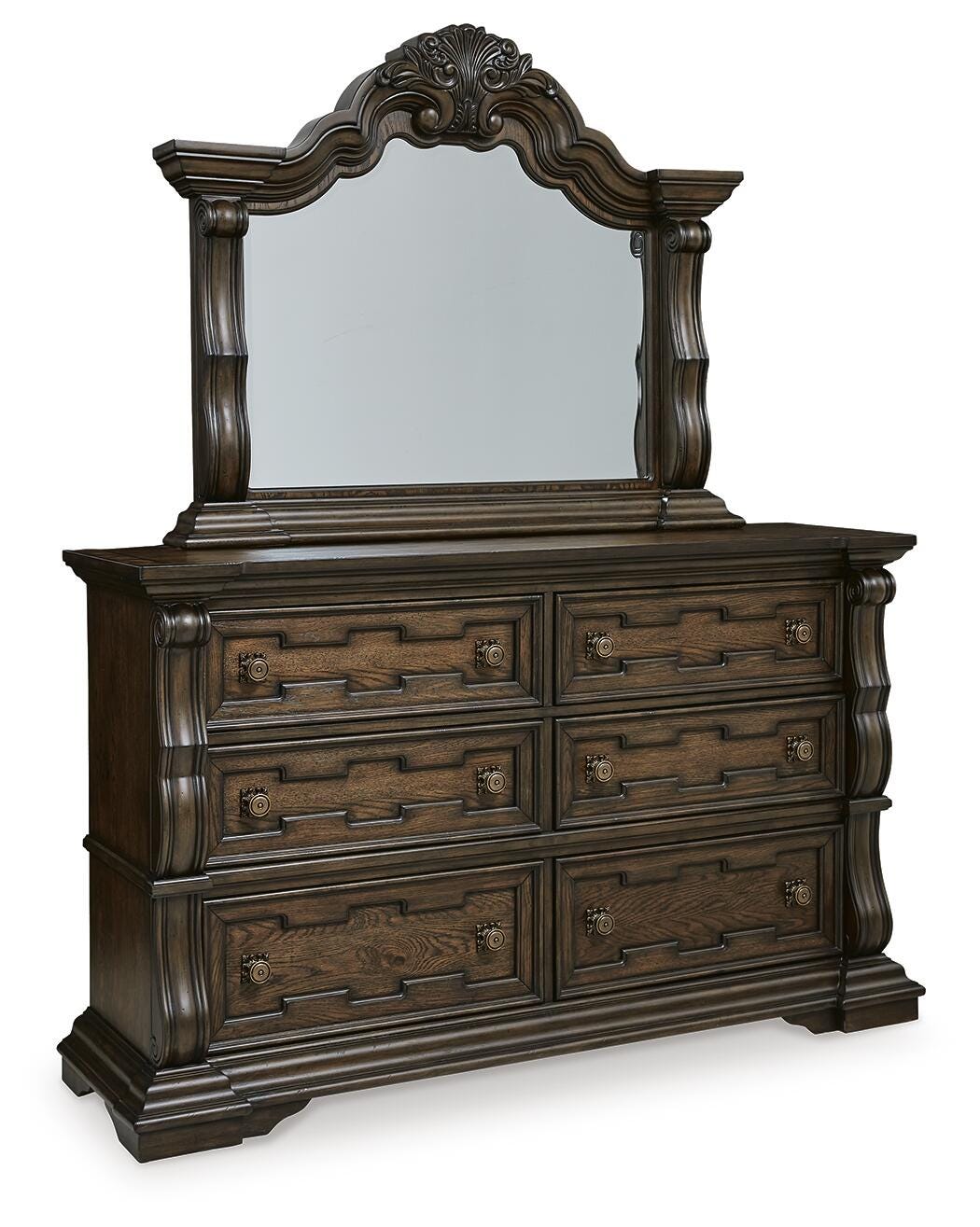 Maylee Canopy Bed, Dresser, Mirror, Chest and 2 Nightstands