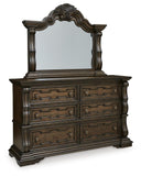 Maylee Panel Bed, Dresser, Mirror, Chest and 2 Nightstands