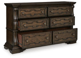 Maylee Upholstered Panel Bed, Dresser and 2 Nightstands