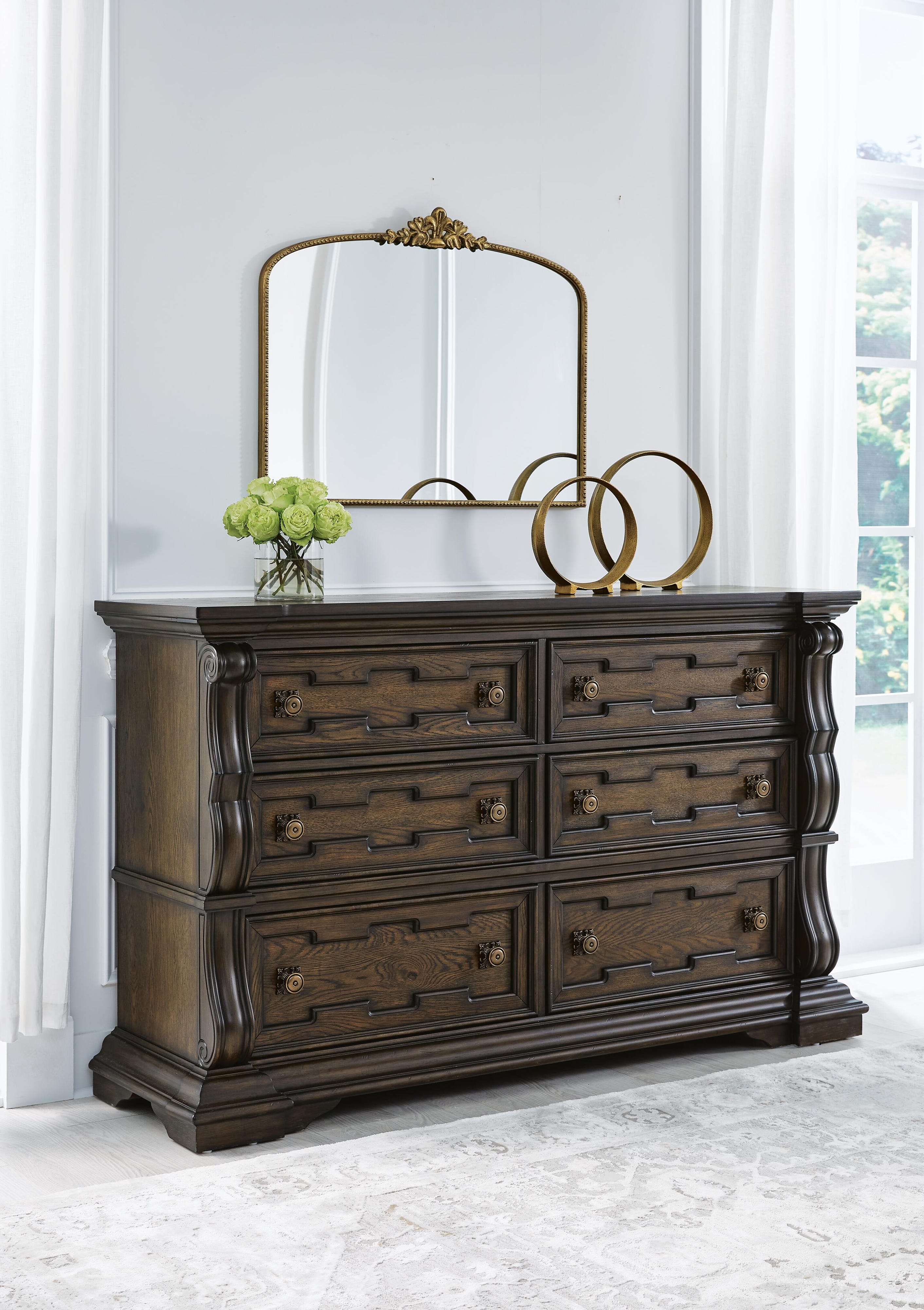 Maylee Upholstered Bed with Dresser