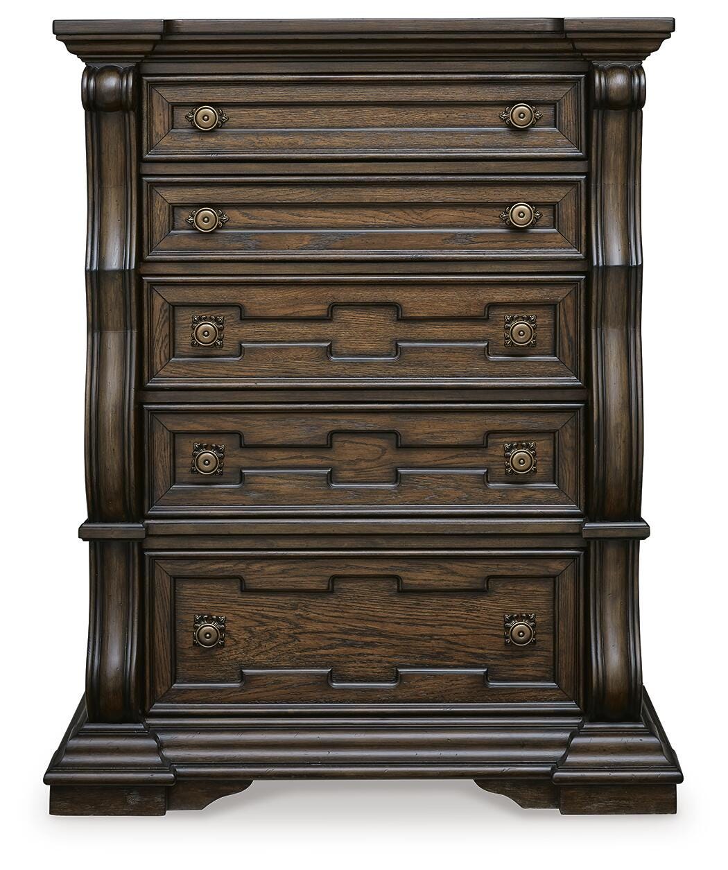 Maylee Panel Bed, Dresser, Mirror, Chest and 2 Nightstands