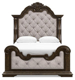 Maylee Upholstered Bed and 2 Nightstands