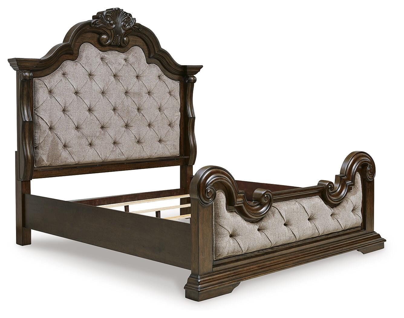 Maylee Upholstered Bed and 2 Nightstands