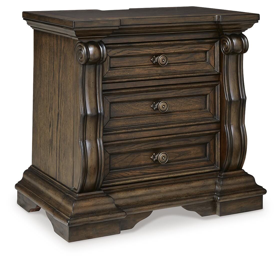 Maylee Upholstered Bed with Dresser and Nightstand