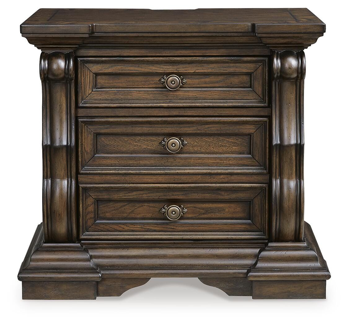 Maylee Upholstered Panel Bed, Chest and 2 Nightstands