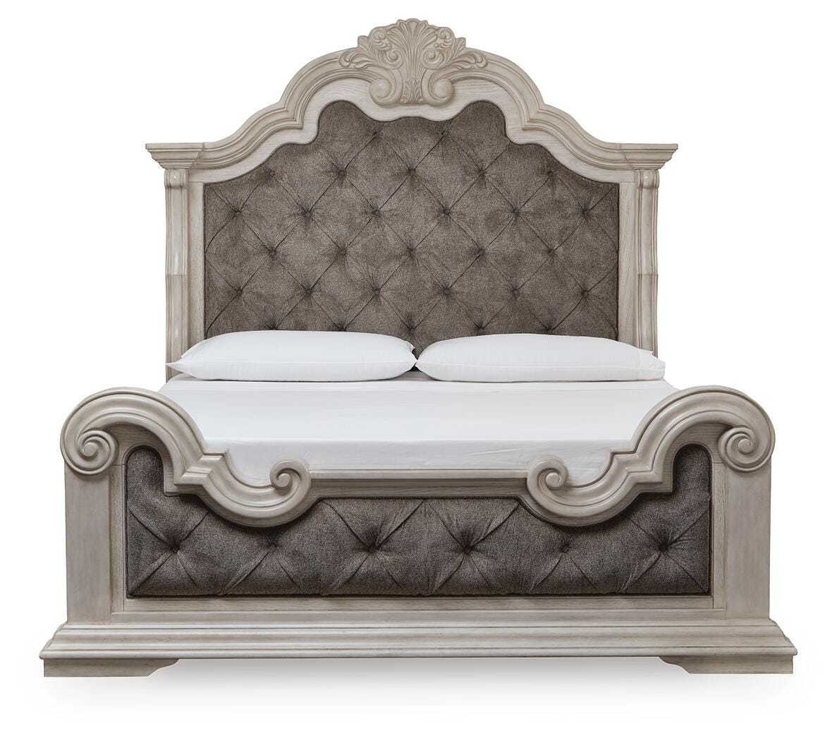 Bruchandi Upholstered Panel Bed, Dresser and Chest