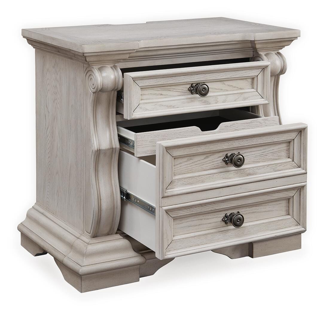 Bruchandi Upholstered Panel Bed, Dresser, Mirror and Nightstand