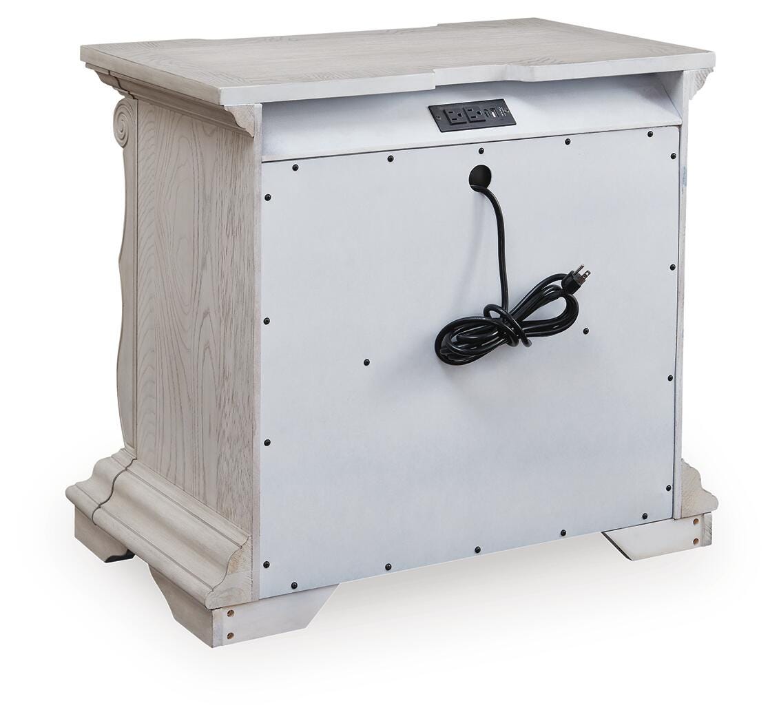 Bruchandi Upholstered Panel Bed, Dresser, Mirror and Nightstand