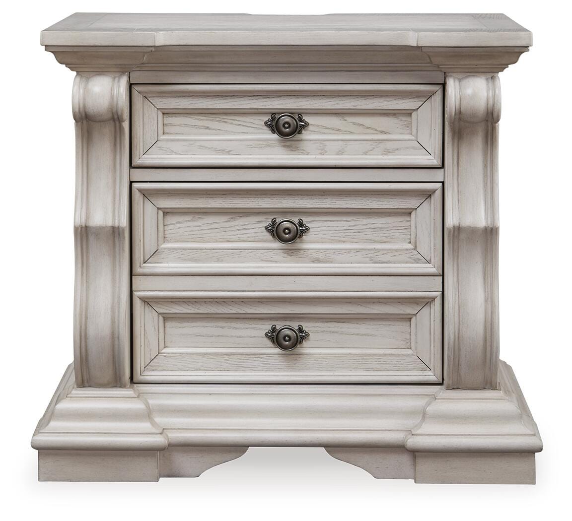 Bruchandi Upholstered Panel Bed, Dresser, Mirror and Nightstand
