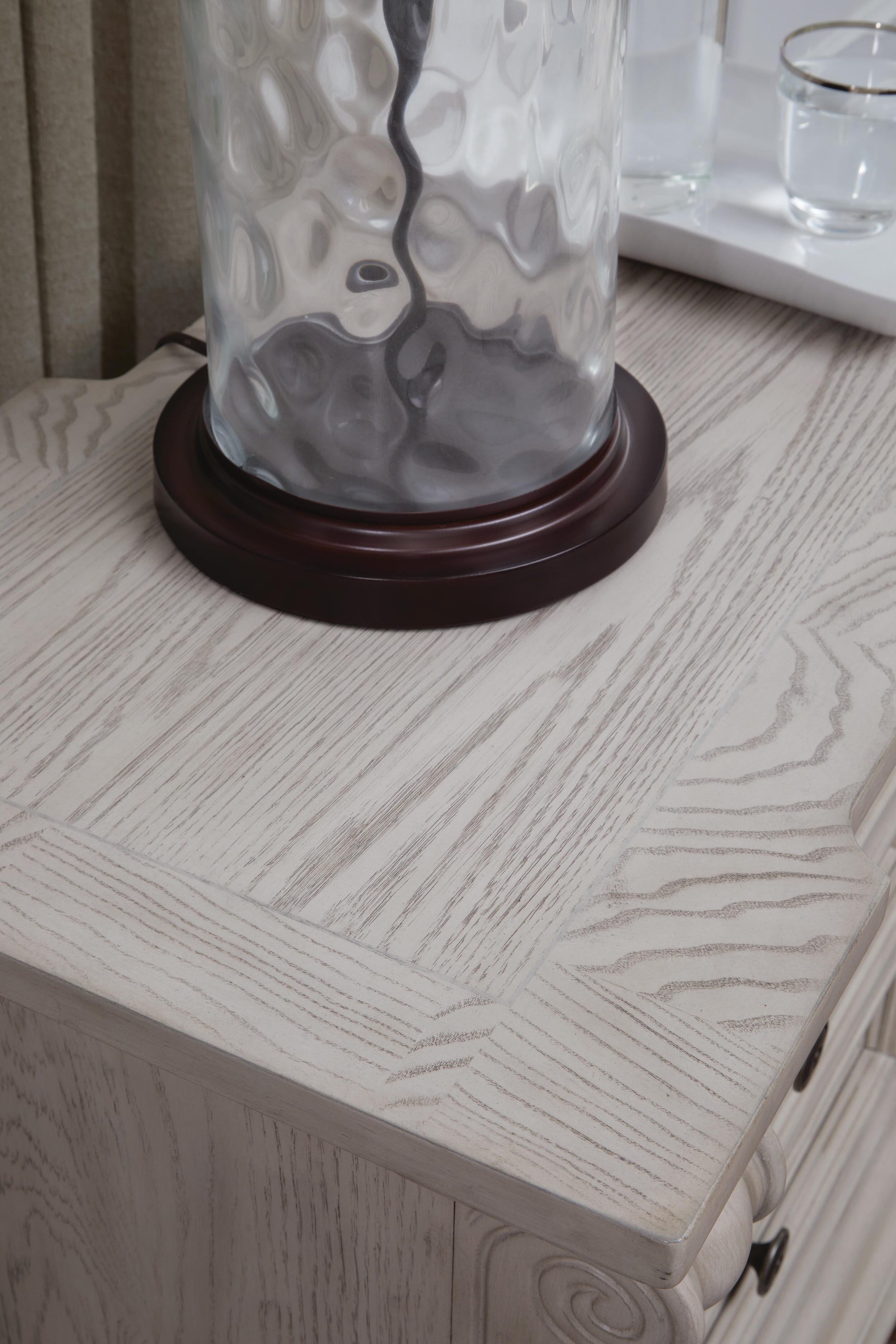 Bruchandi Upholstered Panel Bed, Dresser and Nightstand