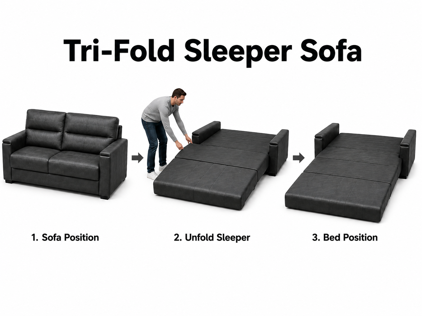 Tri-Fold RV Sofa Sleeper
