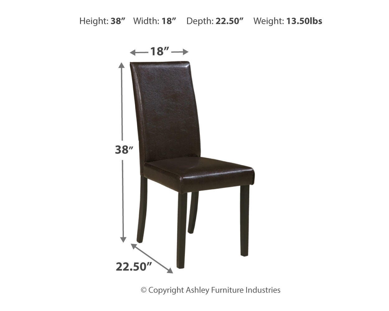 Kimonte 2-Piece Dining Chair