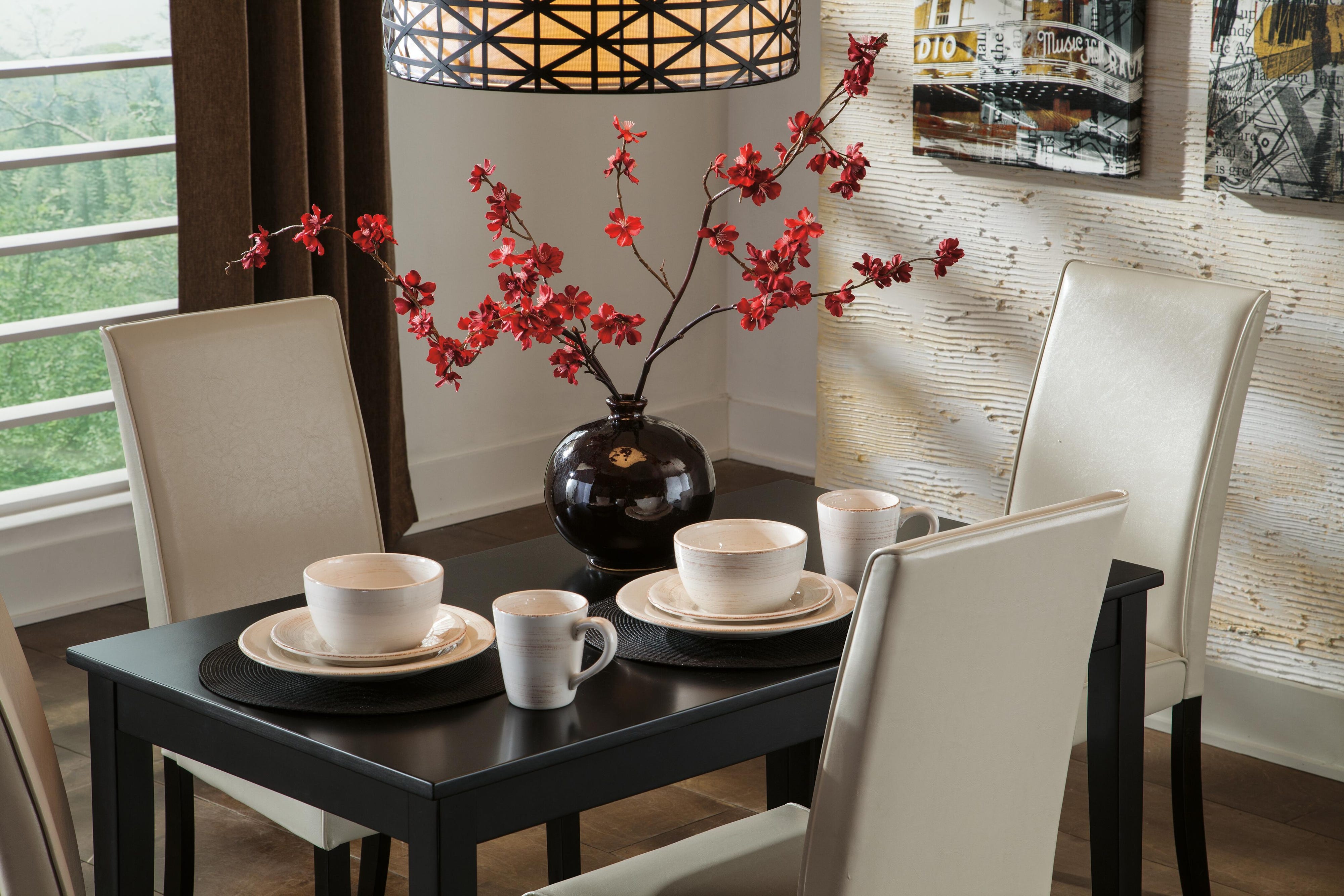 Kimonte Dining Table and 4 Chairs Set