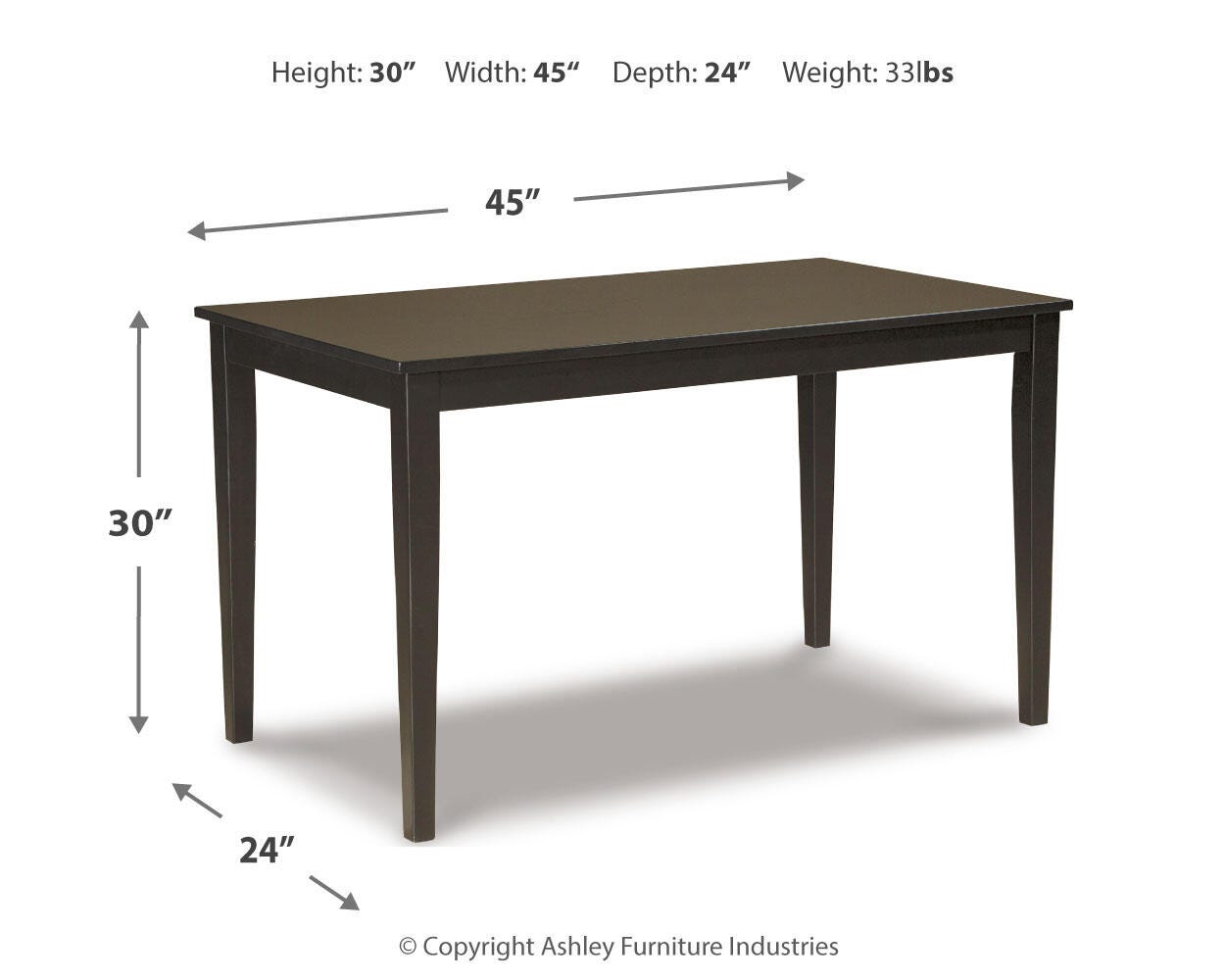 Kimonte Dining Table and 4 Chairs Set