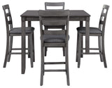 Keaton Counter Height Dining Table and Bar Stools (Set of 5)