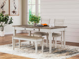 Skempton Dining Storage Table and 2 Chairs and Bench