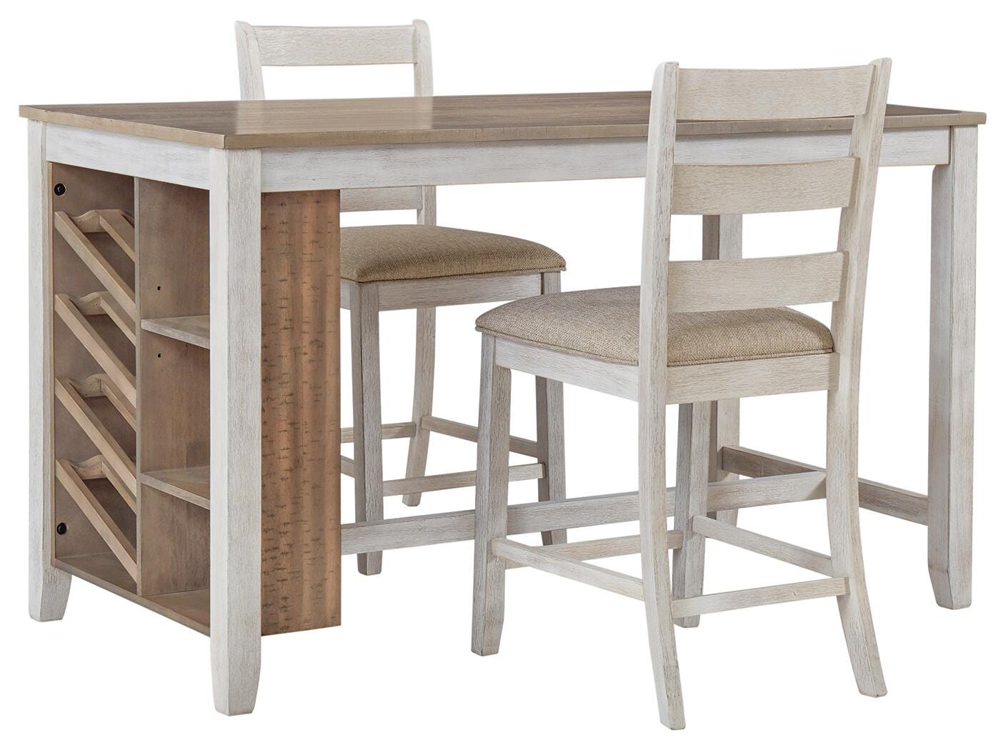 Skempton Counter Height Dining Table and 2 Bar Stools