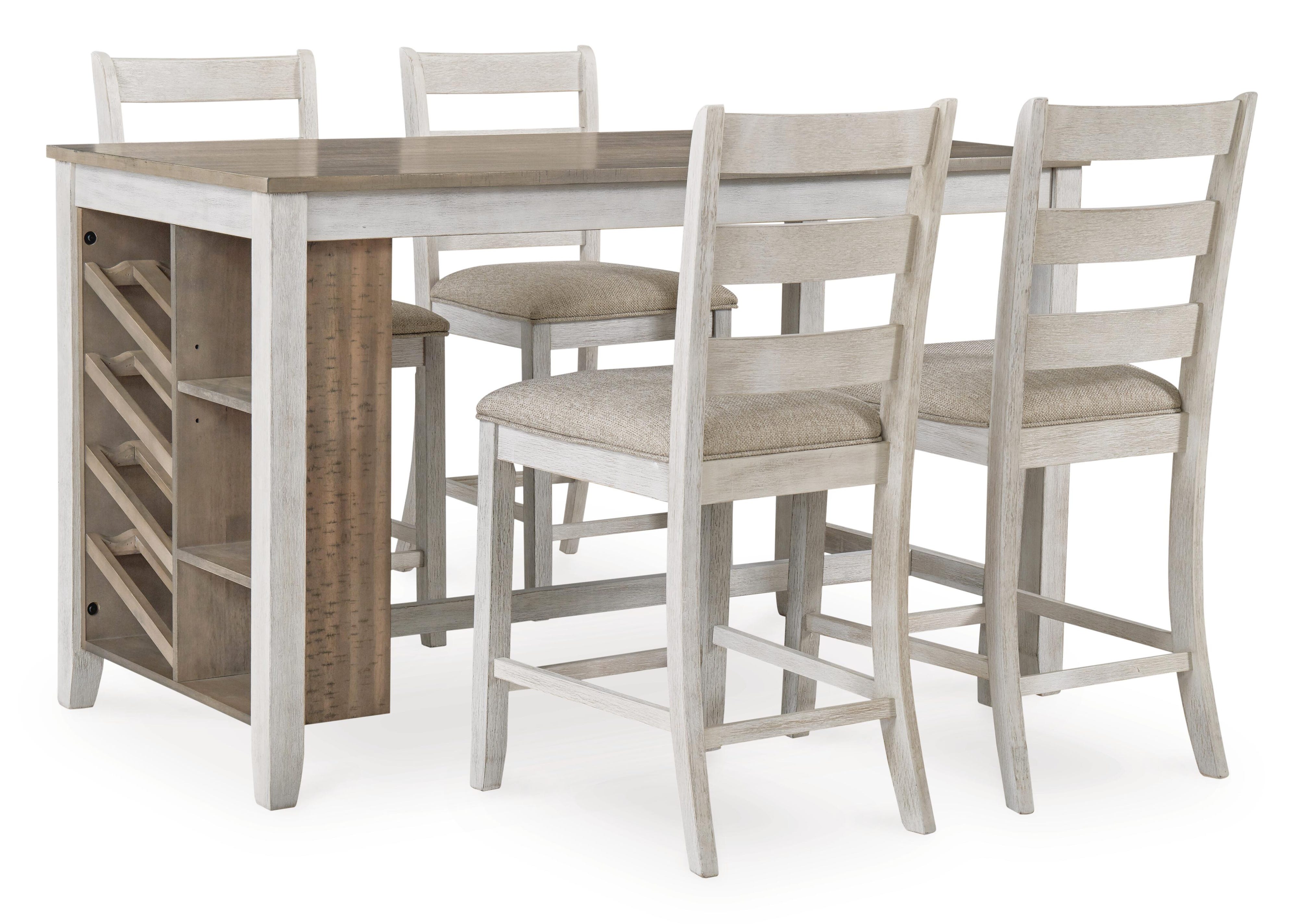 Skempton Counter Height Dining Table and 4 Bar Stools