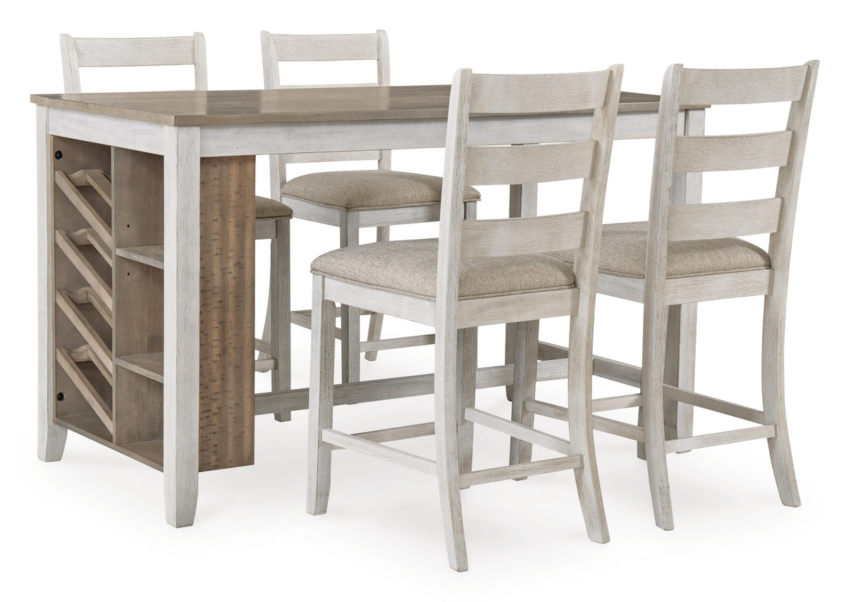 Skempton Counter Height Dining Table and 4 Bar Stools