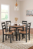 Gesthaven Extendable Dining Table and 4 Chairs