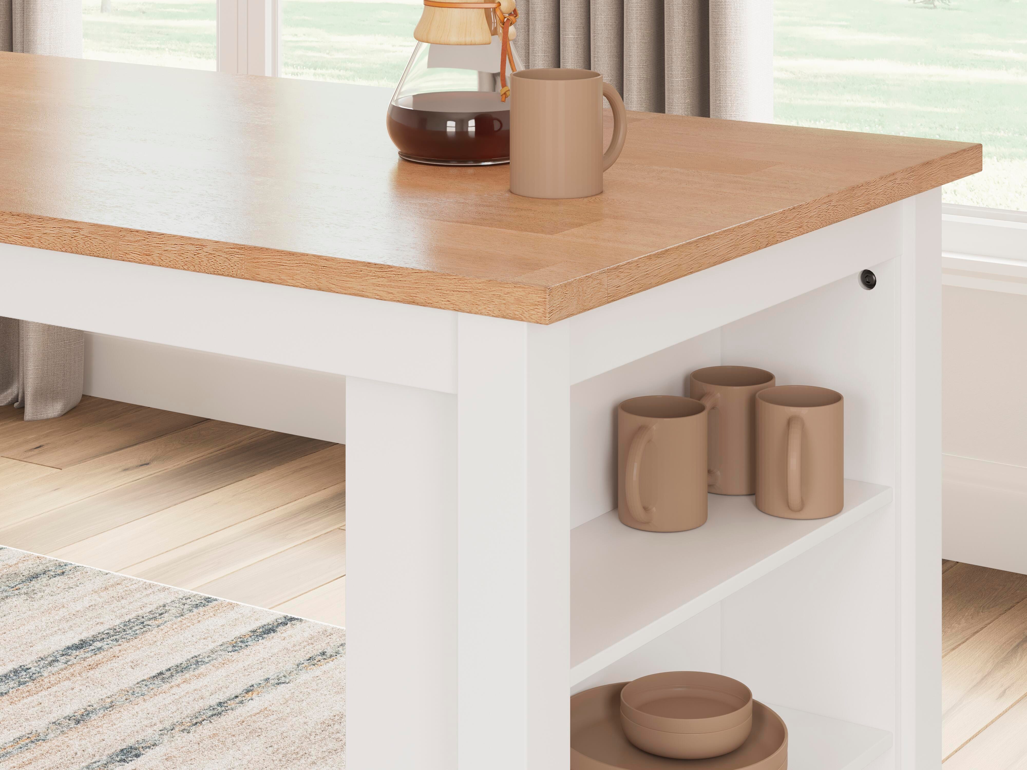Gesthaven Counter Height Dining Table and 2 Barstools
