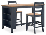 Millbrook Counter Height Dining Table and 2 Barstools