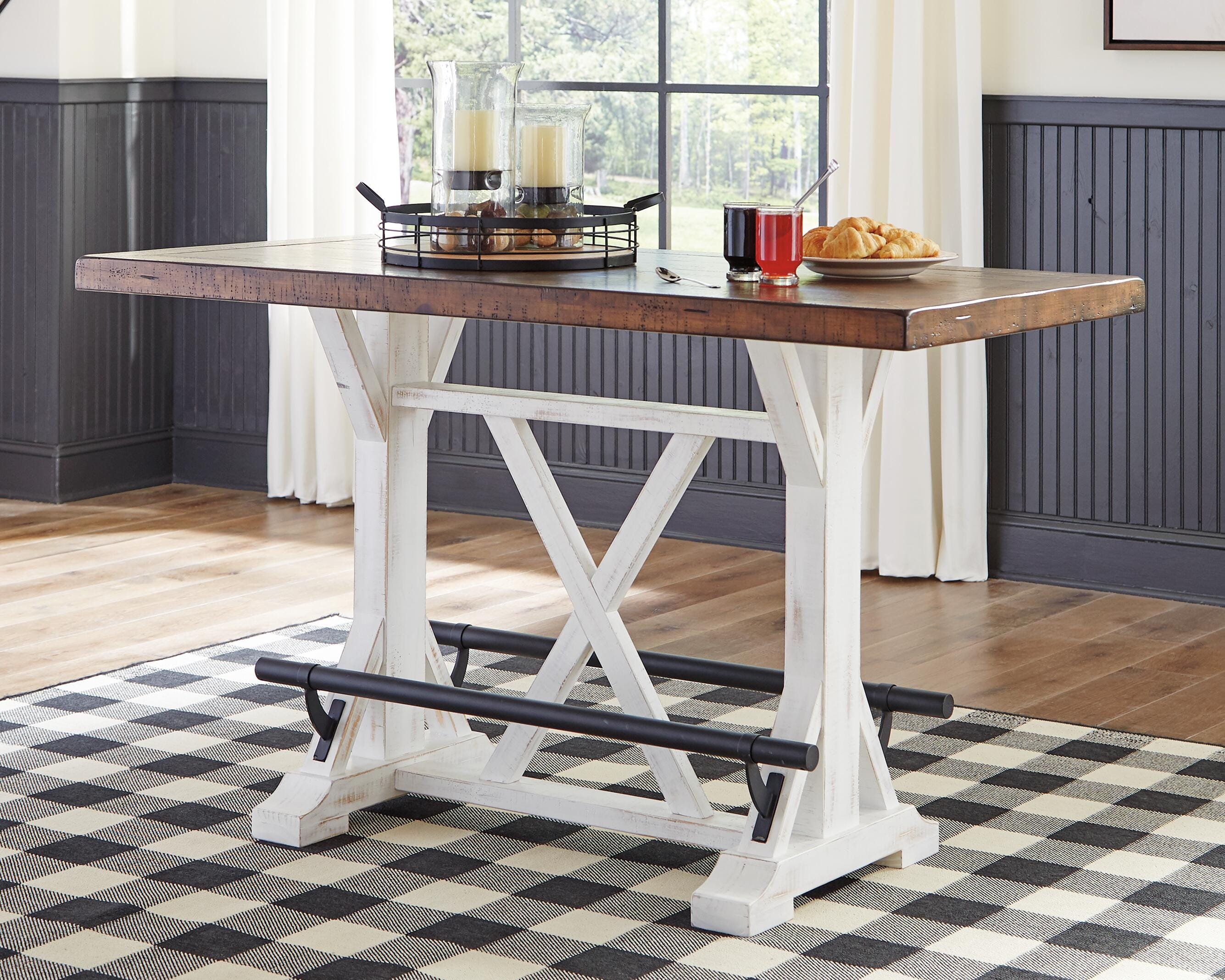 Valebeck Counter Height Dining Table and 4 Barstools Set