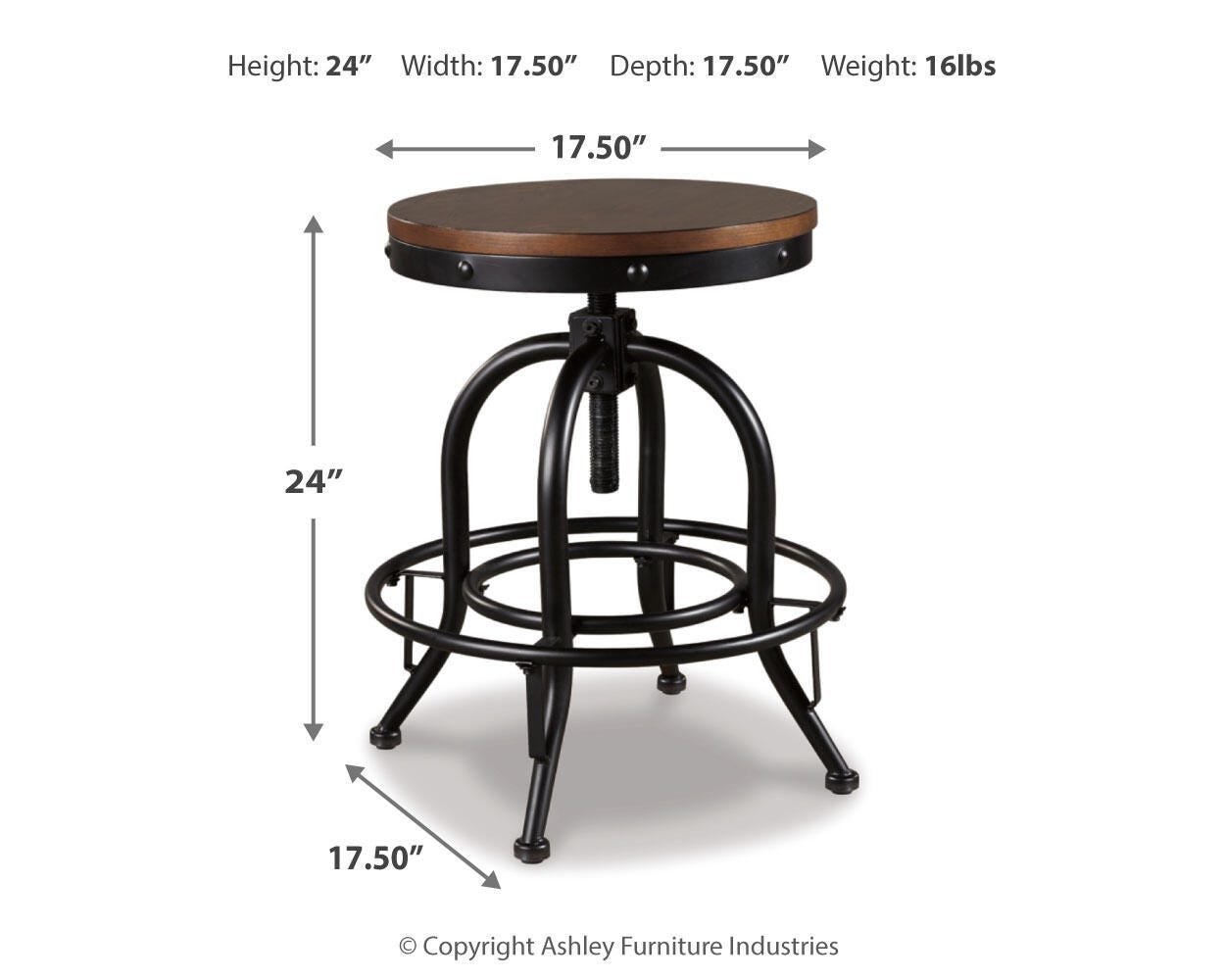 Valebeck Counter Height Dining Table and 4 Bar Stools