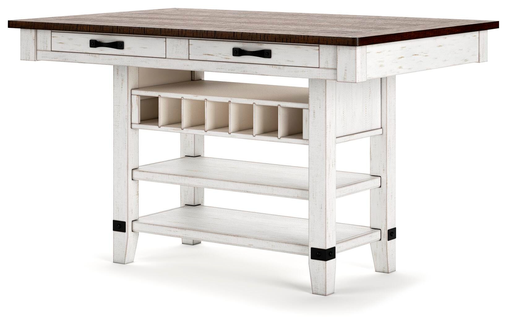 Valebeck Counter Height Dining Table and 4 Barstools