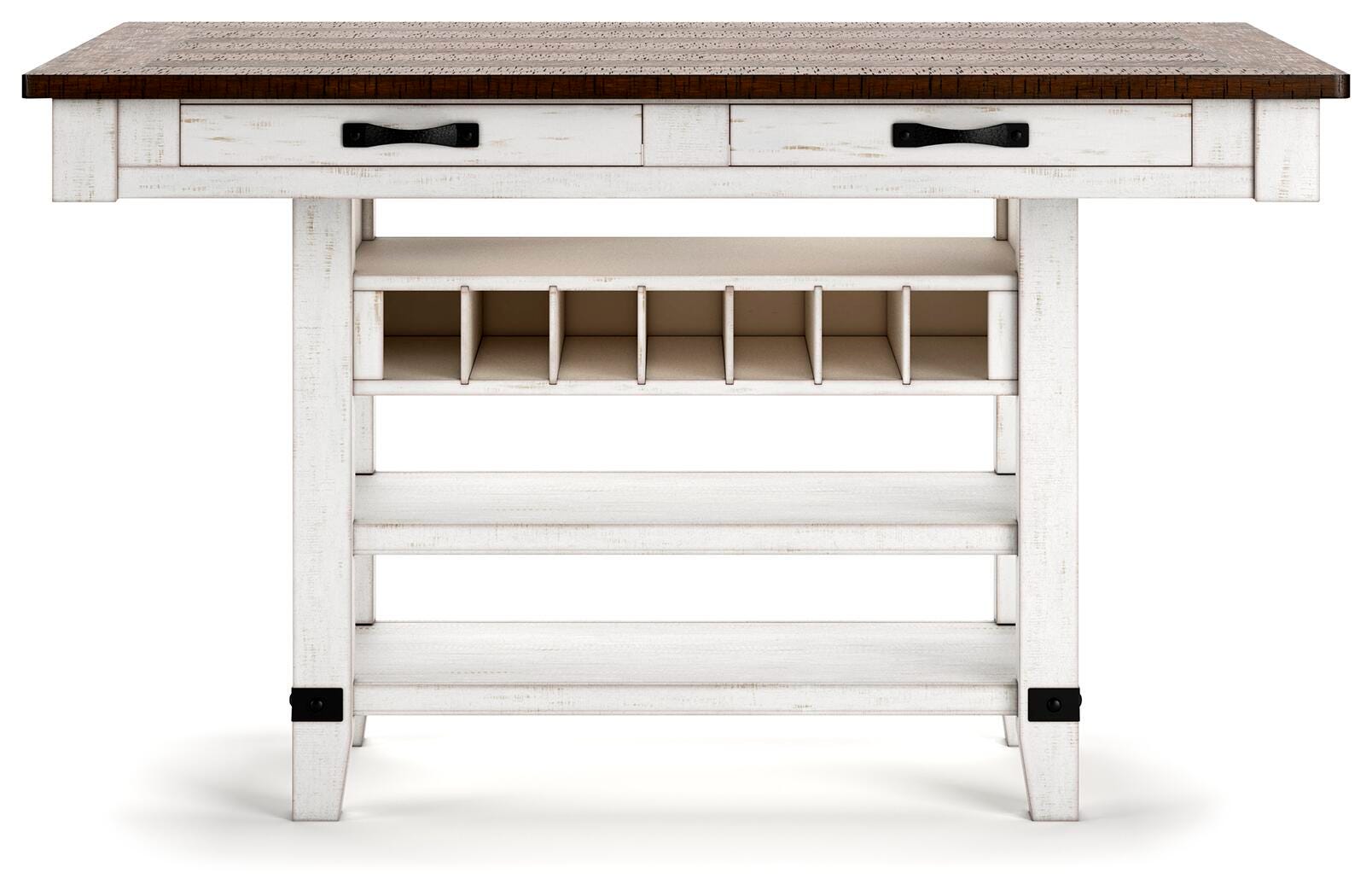 Valebeck Counter Height Dining Table and 6 Barstools