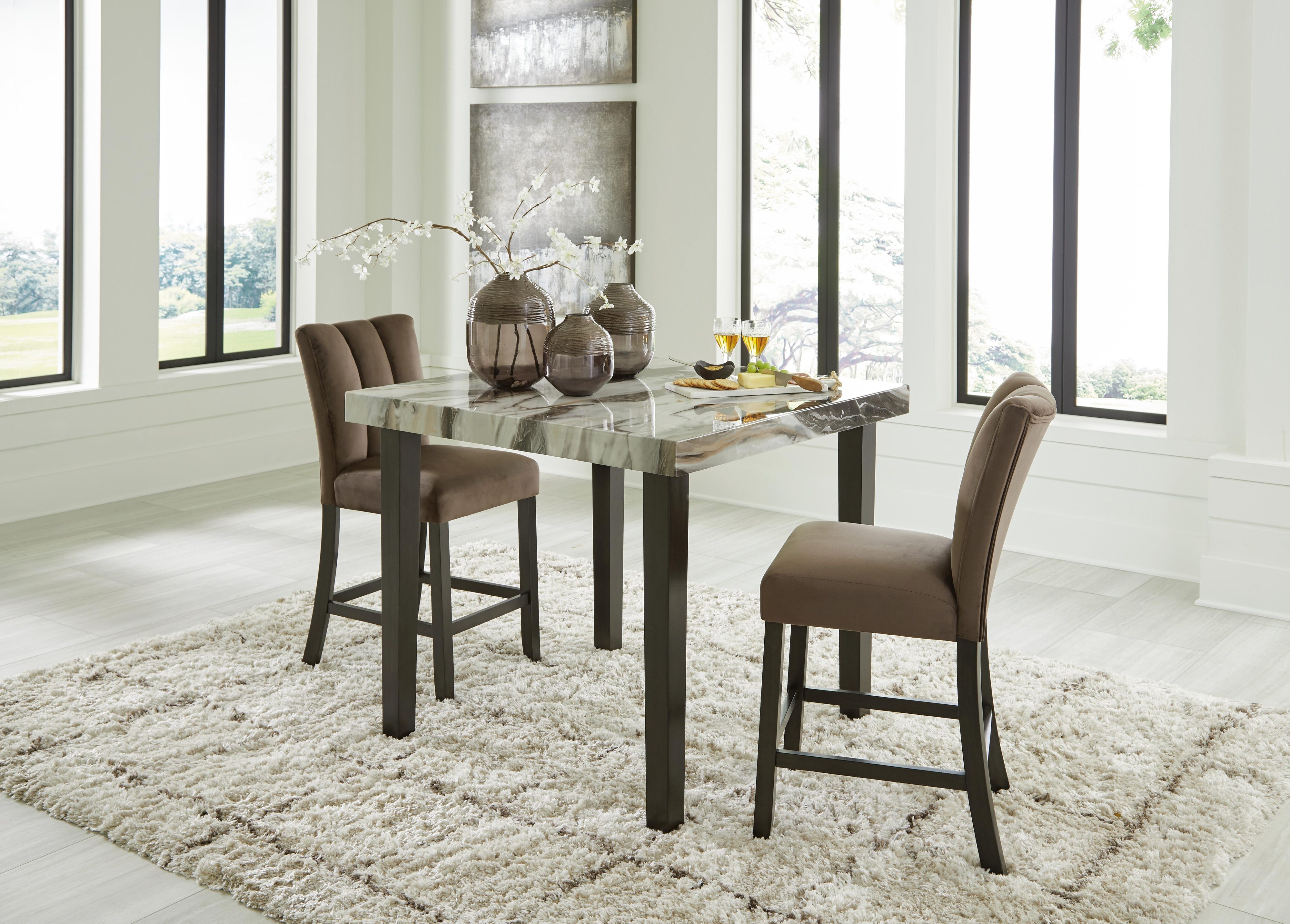 Jeshina Counter Height Dining Table and 2 Barstools
