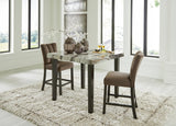 Jeshina Counter Height Dining Table and 2 Barstools