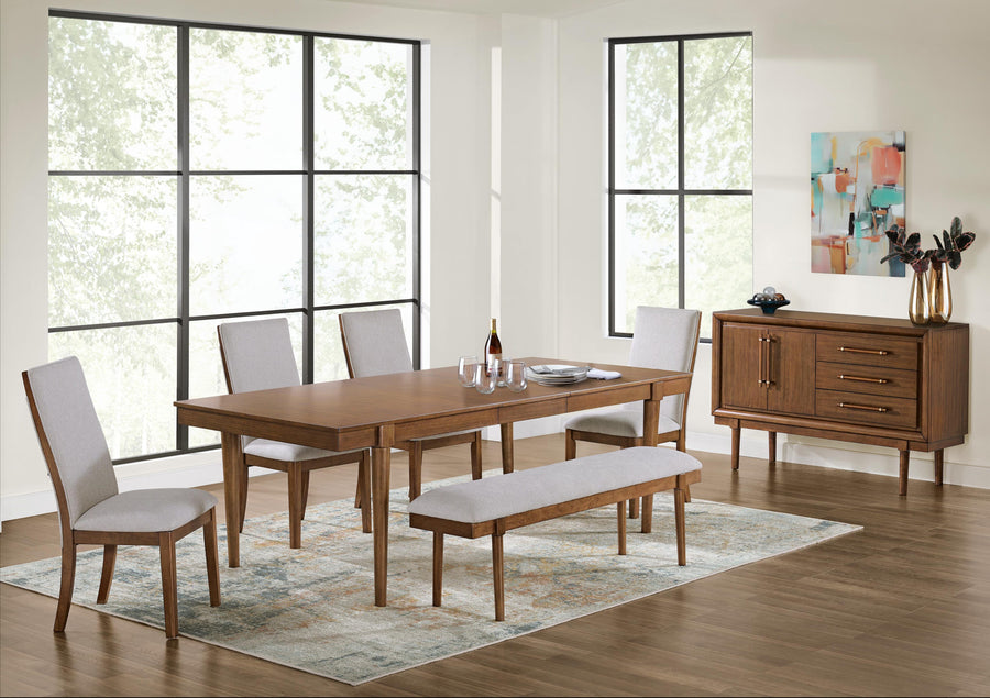 Lyncott Extendable Dining Table and 4 Chairs and Bench