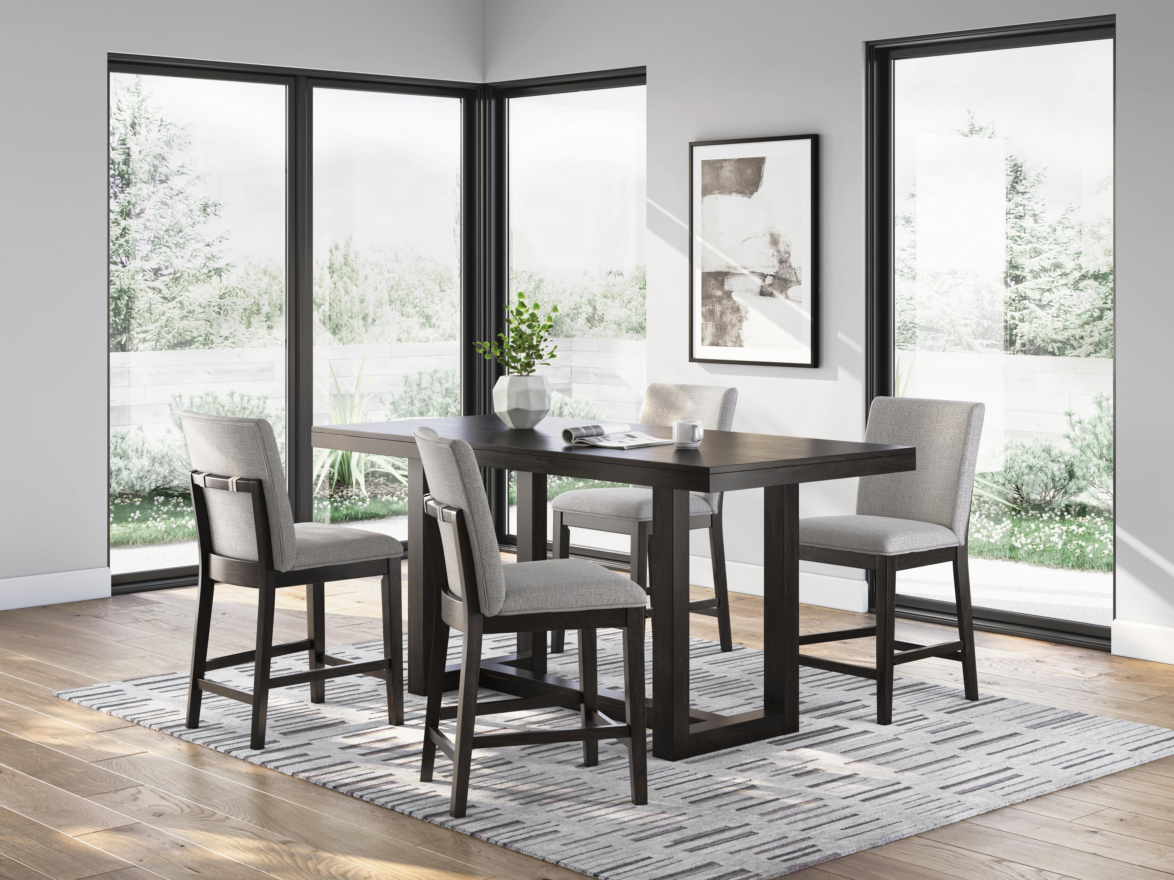 Neymorton Counter Height Dining Table and 4 Barstools